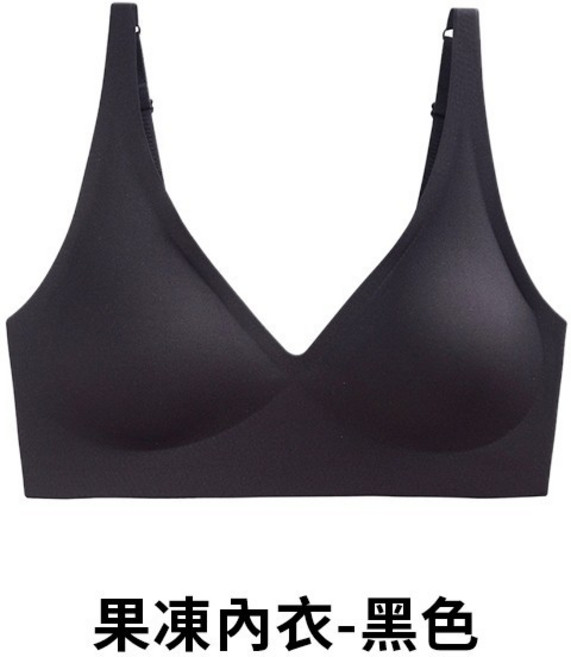 涼感無痕無鋼圈果凍內衣 輕薄透氣聚攏提胸深V美背 夏季運動女內衣