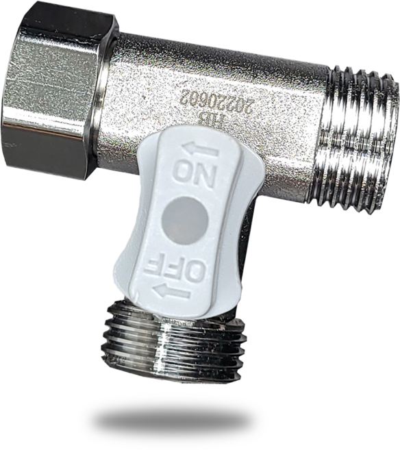 황동T밸브 티밸브 수도꼭지 양갈래, 1개