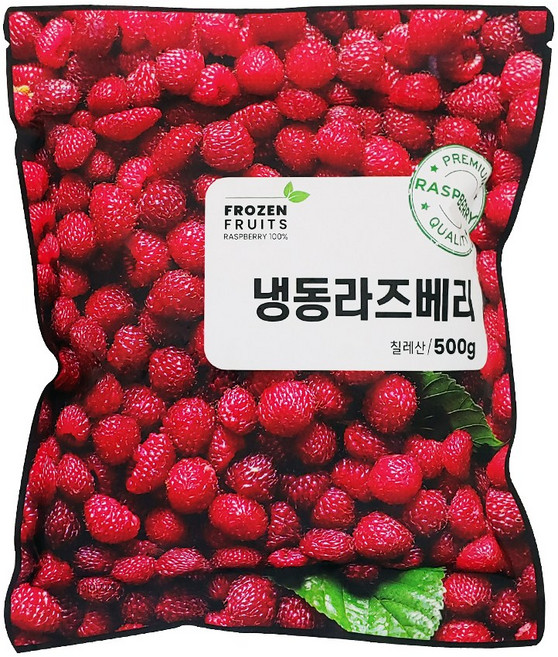 이안 칠레산 냉동 라즈베리 /산딸기, 5개, 500g