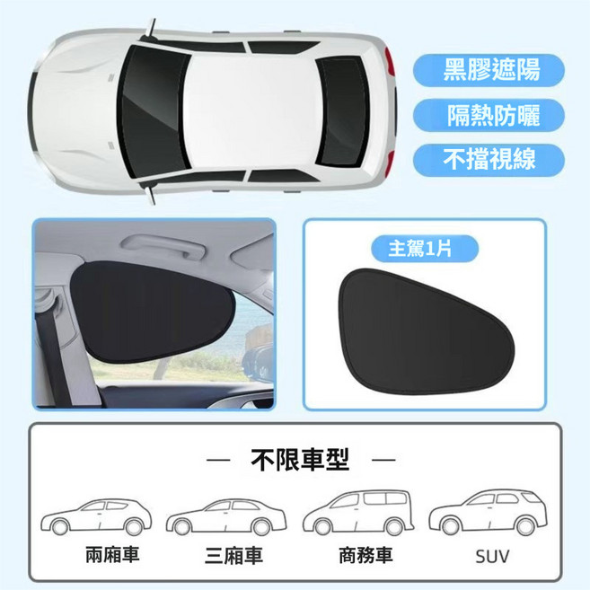 TOYOTA 汽車遮陽板 隔熱防曬, 1個, 車窗主駕駛【1片】,德國黑膠原廠前檔遮陽擋