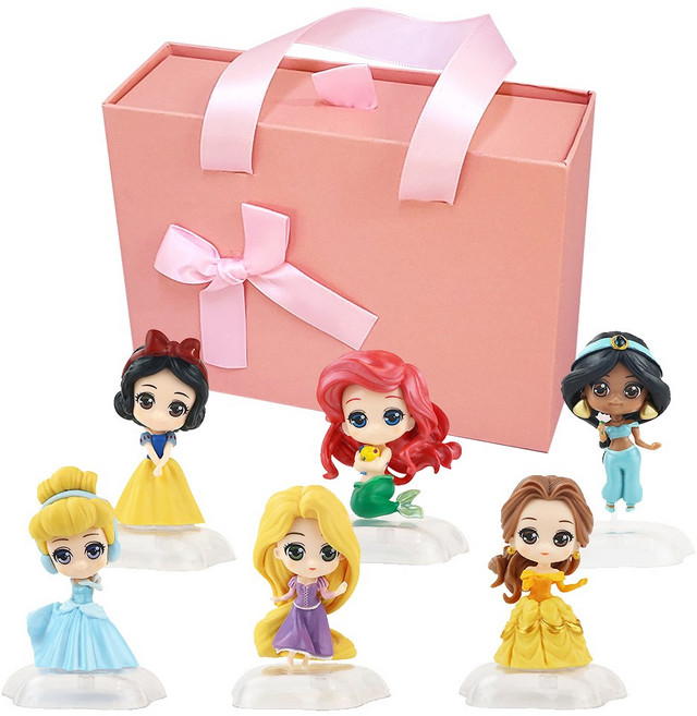 캐보트 왕눈이 공주 클립인형 24종, 공주 피규어토퍼 6종세트+선물박스, 7cm, 1개