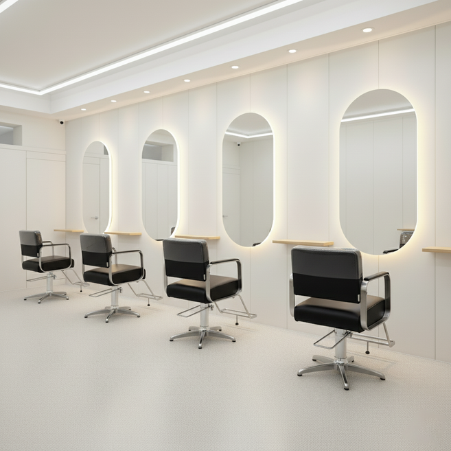 미용실 경대 대형거울 양타원 700X1200 LED 조명거울, 01.일반거울(조명없음)