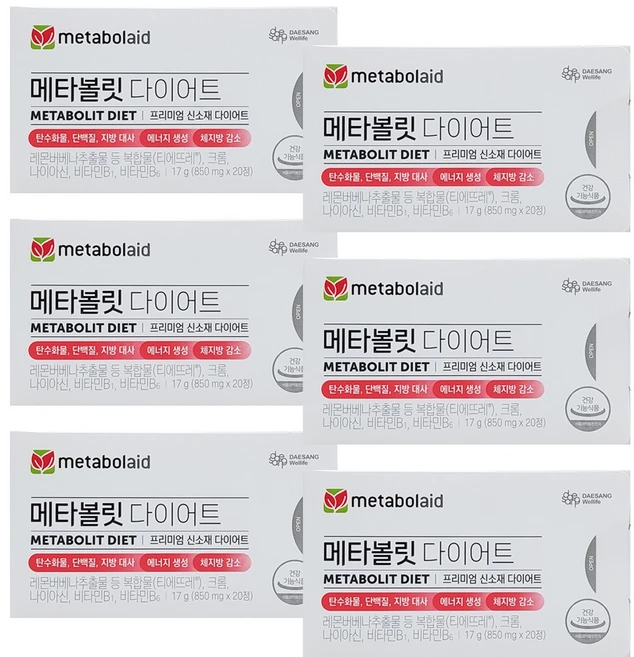 메타볼릿 다이어트 (850 mg 20정) /20일분 1박스, 20정, 6박스 - 쿠팡