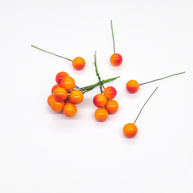 PVC 조화 주황 1알 장식열매, -------------------