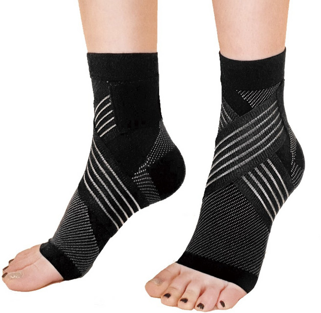 라인벨라 의료용 테이핑 발목보호대 블랙, 2개