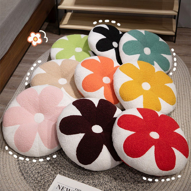 귀여운 플로르 블룸 캐릭터 원형 방석 푹신한 의자 쿠션 사무실 학생용 인테리어 방석