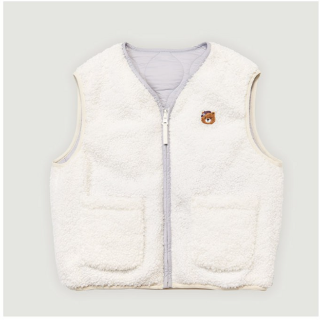 행텐틴즈 여아용 리버시블 패딩 보아 베스트