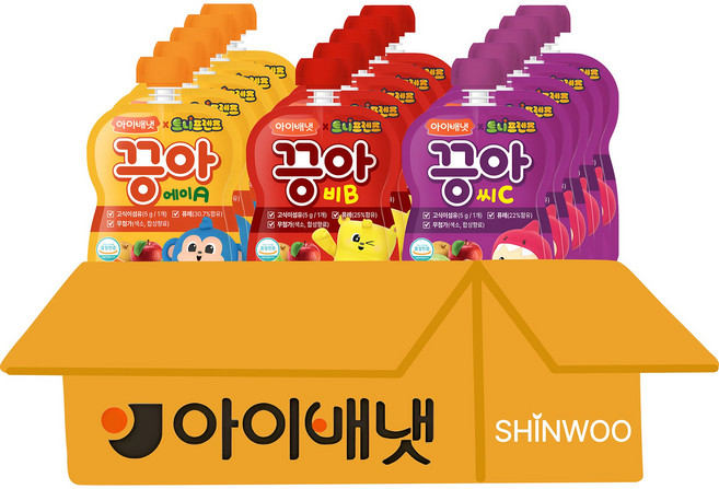 아이배냇 끙아 A 80ml 5개+B 80ml 5개+C 80ml 5개, 1.2L