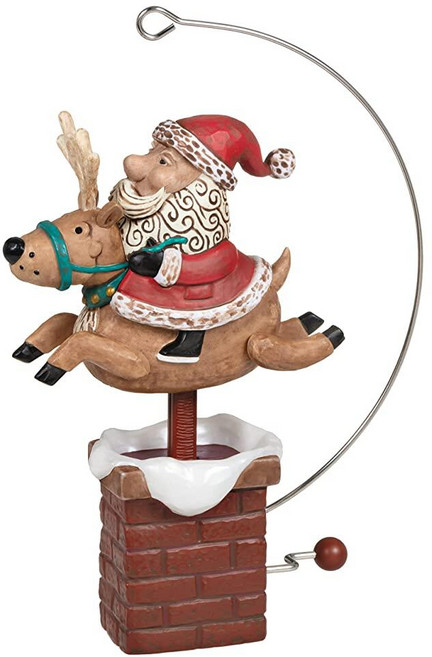 홀마크 Hallmark Keepsake 플라스틱 크리스마스 장식품 2022 Giddy Up 산타 모션 순록, 홀마크 Hallmark Keepsake 플라스틱 크리스