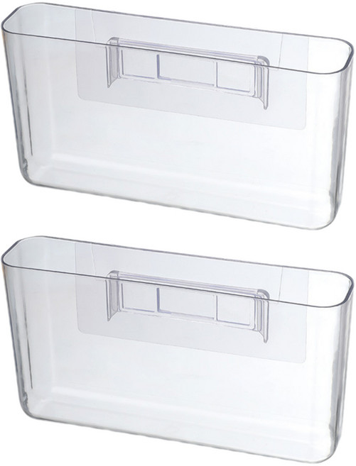 비꼬모드 무타공 투명 수납함 대형 대형, 2개