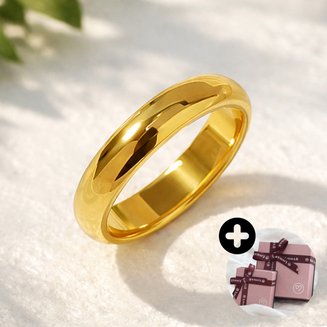 [러비앤비] 24K 레이어드 순금 반지 3.75g + 프리미엄 선물 세트 | 재테크 선물 | 소장용 금 | 순금선물 | 행운반지 | 24K반지 | 돌잔치 | 콩알금 골드바 금시세