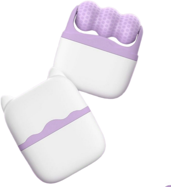 스타일트리 브이라인 모공수축 페이스 바디 아이스 괄사 마사지 롤러, 1개, 퍼플