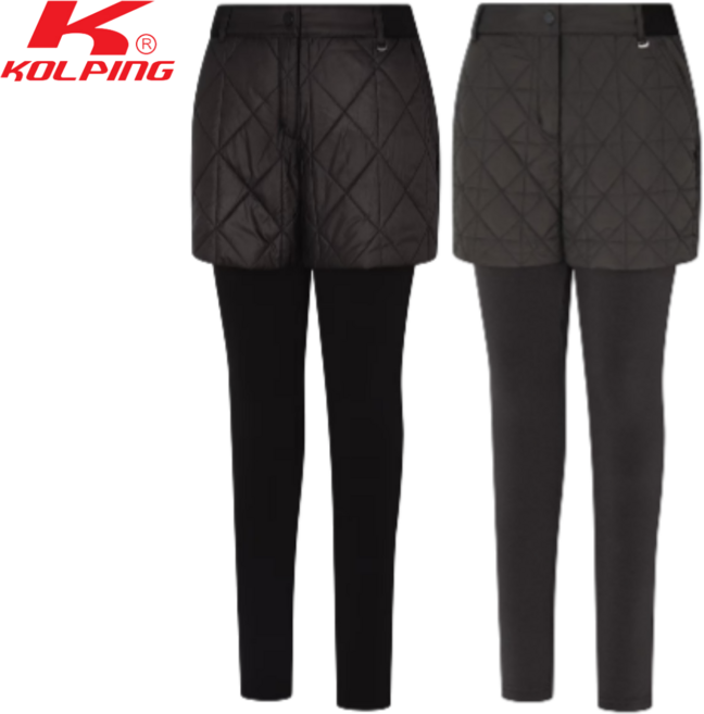 [백화점발송] 콜핑 여성 패딩 반바지 레깅스 겨울 등산 골프 일체형 방한 하의