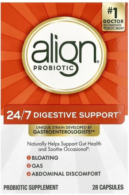 몸관리하세요 겨울입니다 Align Probiotics 24/7 소화 지원 프로바이오틱 보충제 캡슐 28정 특별관리진행, AlignProbiotics247소화지원프로바이오틱보충, 1개 - 쿠팡