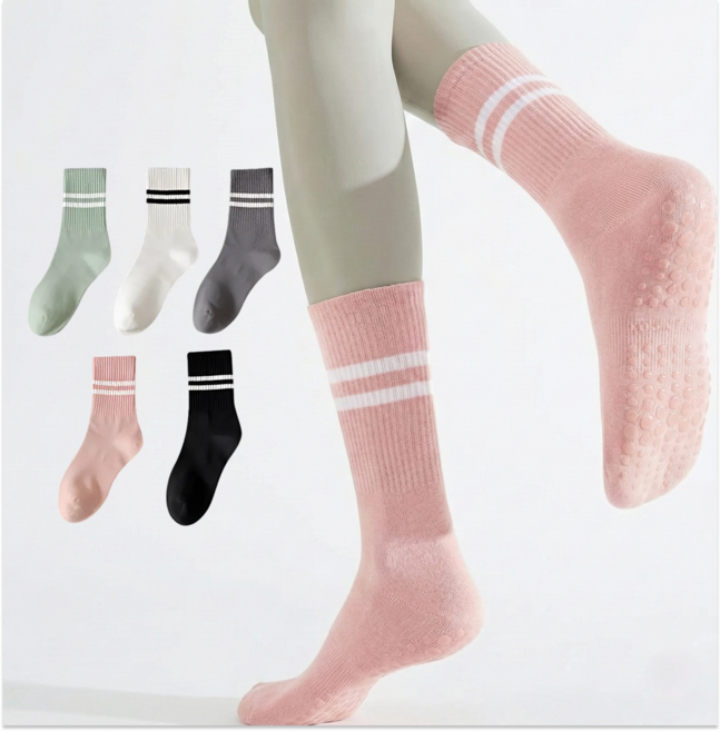 노브픽즈 여성 필라테스 요가 논슬립 양말 5켤레 세트