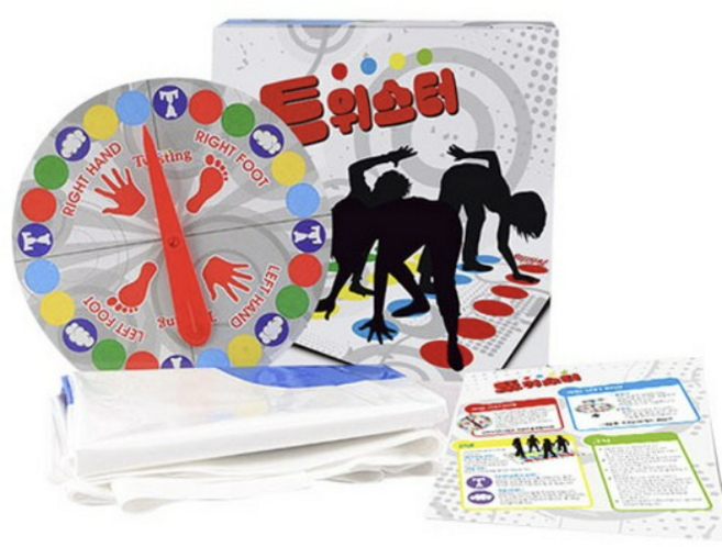 홈 파티 보드 게임 트위스터 + 박스, 1세트