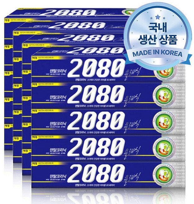 2080 클래식치약 170gx5입 4개 (총 20개) X4개(총20개), 5개입, 170g