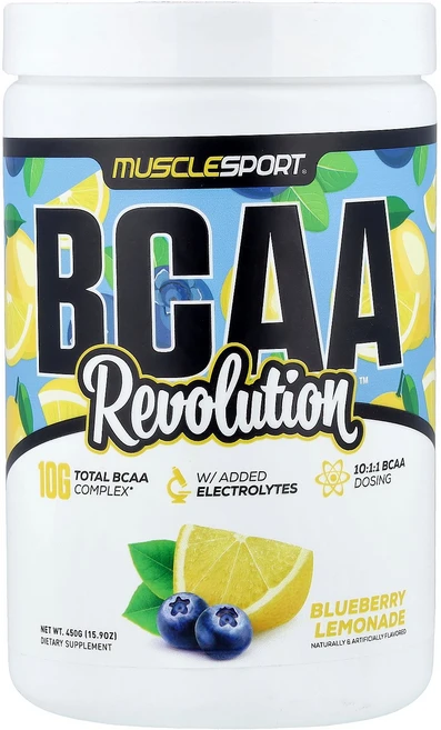 머슬스포츠 MuscleSport BCAA Revolution™ 블루베리 레모네이드 450g15.9oz129156원산지:기타, 1개 - 쿠팡