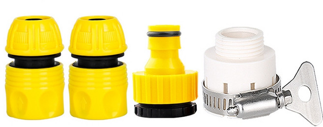 360度噴灑灑水器 - 多組串聯 自動灑水園藝工具, 1個, 4分接頭套裝