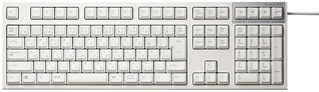REALFORCE R3S 키보드 표준 스위치 유선 풀 45g 일본어 배열 화이트 R3SA41, 상세페이지 참조