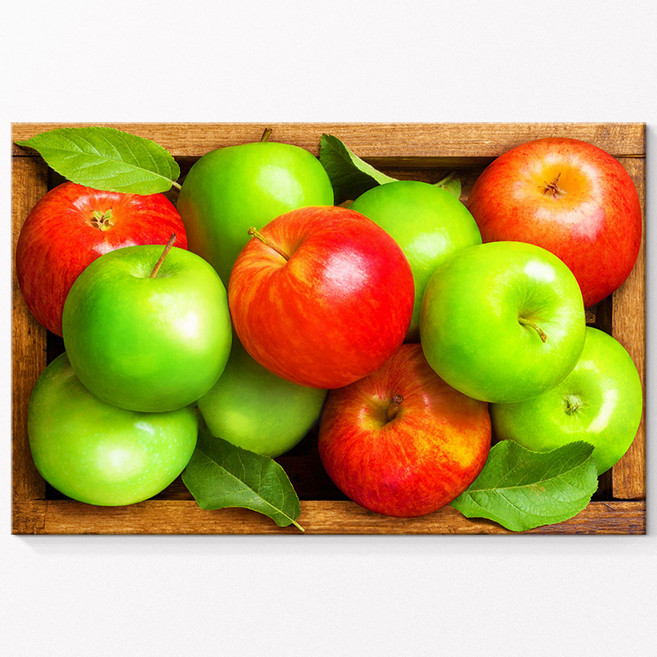 [인메이블] 사과그림액자 돈들어오는 풍수 주방 거실 인테리어 그림 부자되는 풍성한 그림, 긴급-02.[I]금전컬러사과, 캔버스, 20호 [72.7 x 50.0cm]