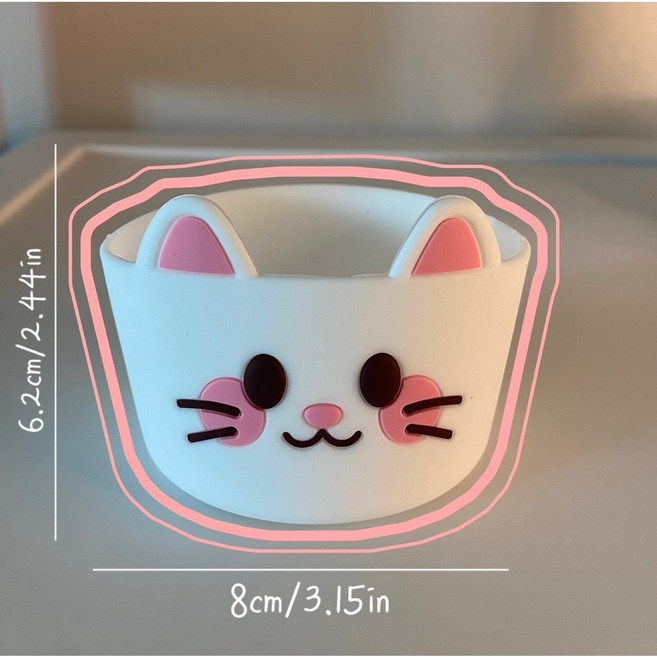 [다하리나] 스탠리호환 귀여운 텀블러 실리콘 바닥커버, 1개, 고양이