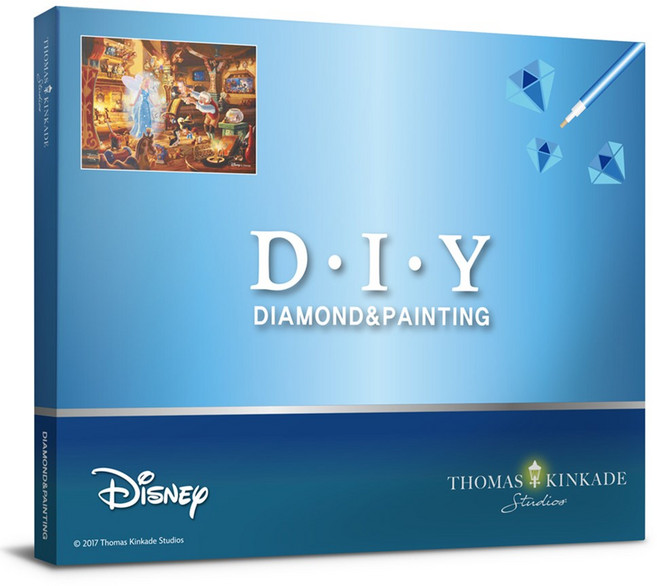 디즈니 토마스 킨케이드 피노키오 보석십자수 캔버스 40x50cm DT5007, 1개, 단품