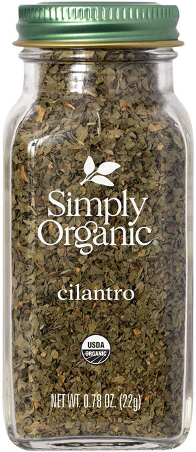 Simply Organic 고수 가루 분말 파우더 심플리 오가닉 고수잎 0.78온스 병 자르고 체 친 향기롭고 향과 가벼운 감귤 향 코셔, 133g, 1개