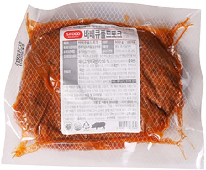 에쓰푸드 바베큐 풀드포크 500g, 2개