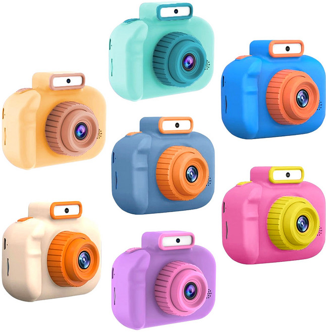 소다소라 셀카 어린이카메라 유아 아기 미니 디지털 디토 키즈카메라, 핑크 (SD카드 32G 포함)_H7