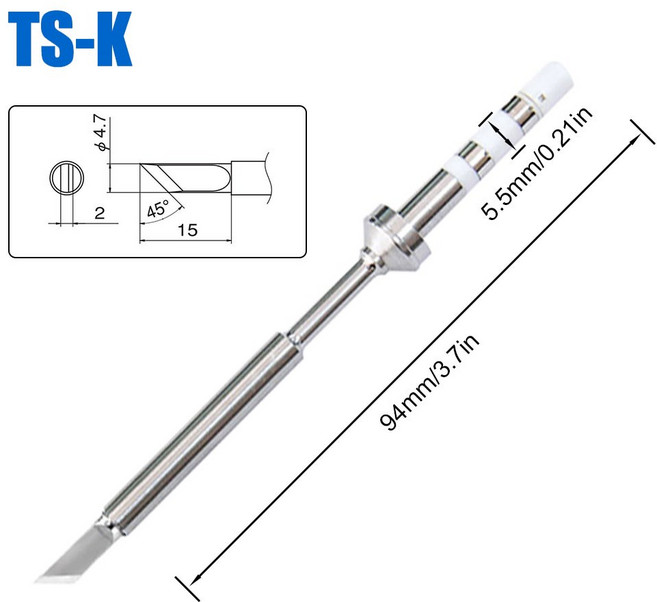 Pine64 Pinecil TS100 TS101 납땜 인두 교체 V2 전기 TS 시리즈 BC2 C4의 다양한 모델, TS K, 1개