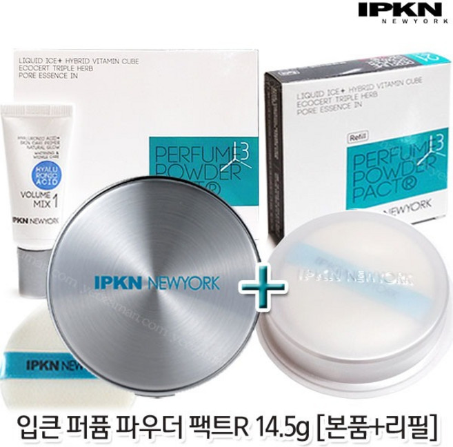 입큰 [히게아]297303 쿠션팩트 입큰 퍼퓸 파우더 팩트 R(모, 매트21호본품+리필, 1, 1개