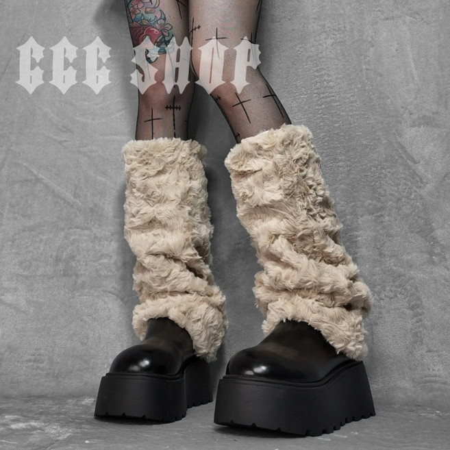 666 SHOP 軟萌保暖法蘭絨珊瑚絨水貂絨毛絨襪套
