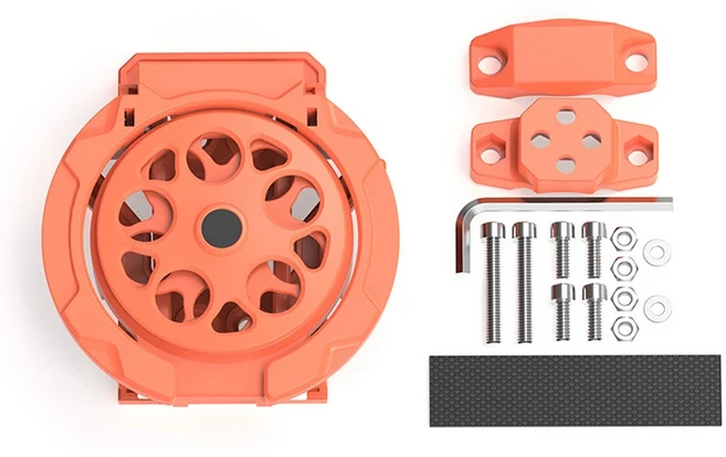 유니버설 오토바이 접이식 컵 홀더 물병 거치대 조절 가능한 음료 케이지 전기 자전거용 브래킷, 06 Orange for Handlebar