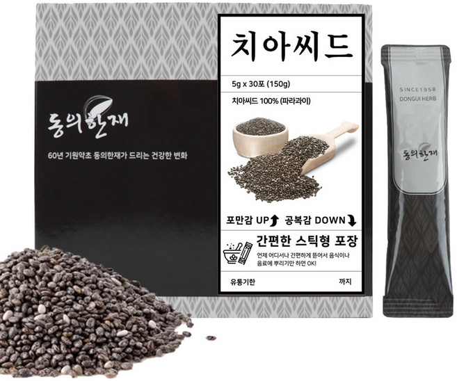 동의한재 간편한 스틱형 치아씨드, 150g, 1박스