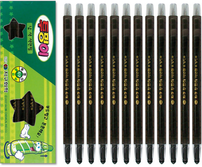 지구화학 투명이 낱색 색연필 1타(12자루), 검정(12P), 1개