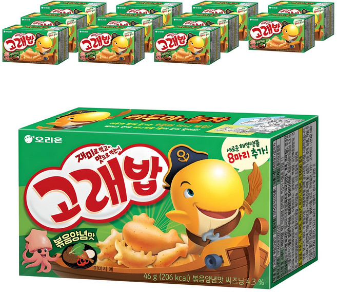 ORION 好麗友 鯨魚王脆餅 炒醬風味, 46g, 12盒