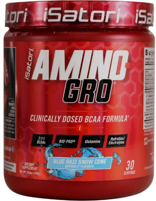 이사토리 아미노GRO BCAA 파우더 글루타민이 함유 분지쇄 아미노산 전해질 바이오GRO 근육 성장 운동 후 바이오 활성 펩타이드 블루 레이즈 스노우 콘30인분 미국내수용, Blue Razz, 1개, 300g - 쿠팡