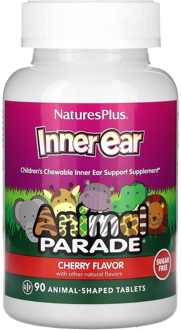 NaturesPlus Animal Parade 어린이용 이너 이어 체리 동물 모양 정제 90정, NaturesPlus Animal Parade ..., 1개 - 쿠팡