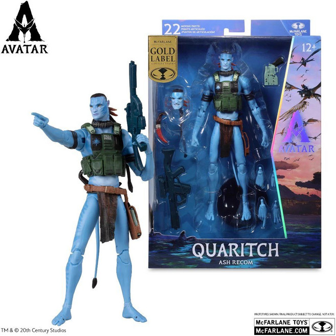 아바타3 물의길 액션 피규어 영화 캐릭터 제이크 설리 소장 굿즈 장식, 쿼치 대령, 1개