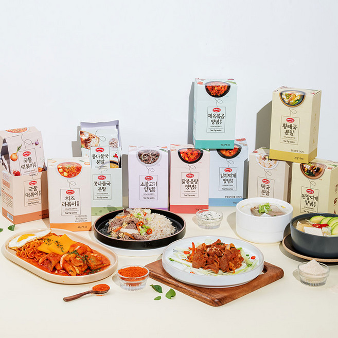 백호식품 델링 티팁 양념 분말 9종, 180mg, 1개, 황태국분말