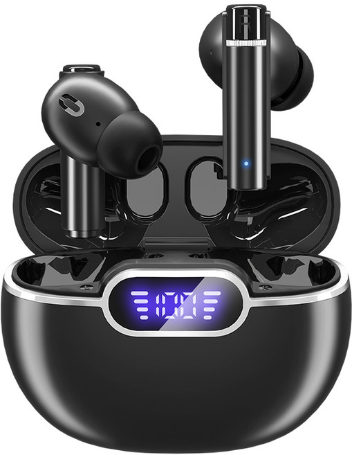 Mankiw 맨큐 무선 블루투스 이어폰 X25, 블랙, 블랙