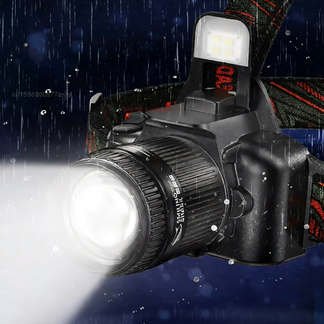 모얼벳 초고광량 헤드라이트 PRO 이마랜턴 양손자유 단연코 강력한 빛확산, 블랙, 1개