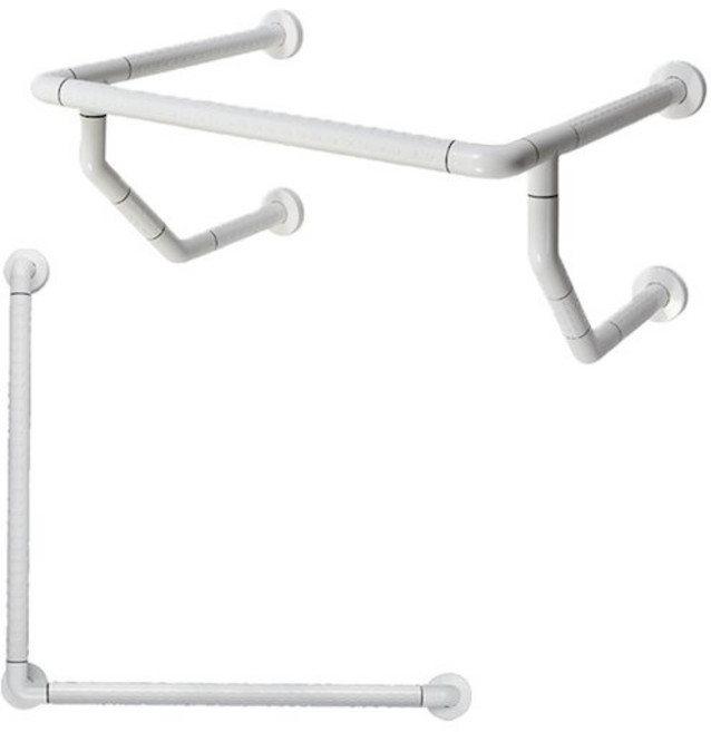 裕華 ABS不鏽鋼 面盆L型扶手 (T-050B T-111B) 60x60cm, 1個