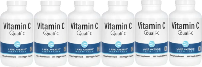 캘리포니아골드 브랜드 변경 비타민C Quali-C 1000mg veggie caps, 6개, 365정 - 쿠팡