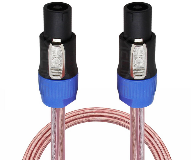 스피콘 to SPEAKON 국산 50심 (17AWG) 오디오 파워 앰프 투명 스피커 케이블 McLine, 1개, MC-HA51 양스피콘 50심 (1m)