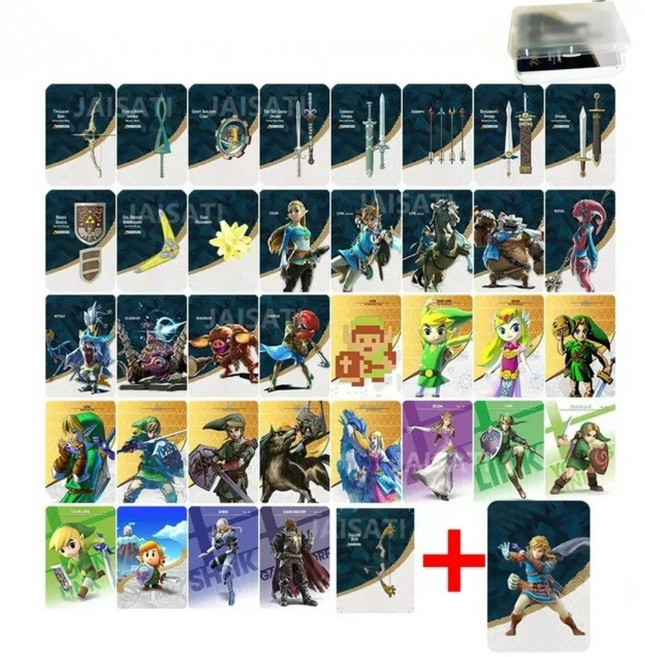 젤다 아미보 카드 파이어 엠블렘 NS 스위치 NFC 카드 태그, 38장 젤다 미니 카드