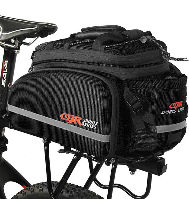 BTR 자전거 짐받이 가방 하드 케이스 A6, 블랙, 1개