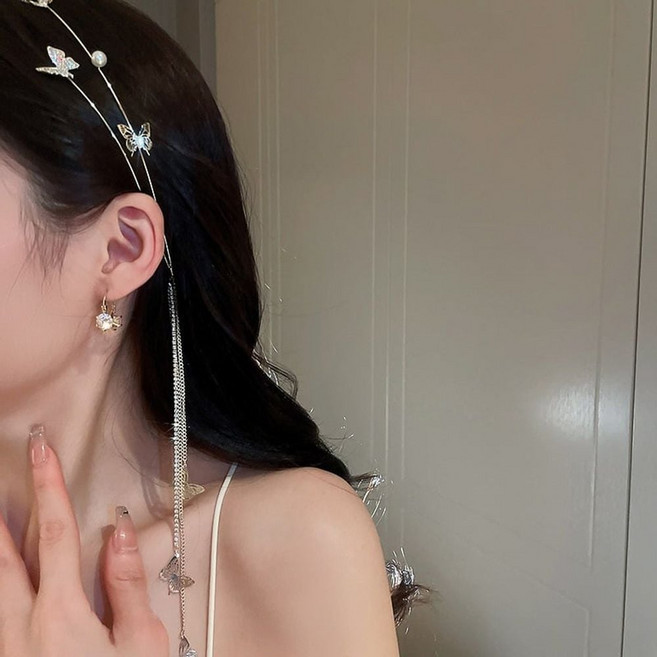 결혼식 머리 장식 웨딩 헤어밴드 웨딩 머리띠 가는 머리띠_에이치아이케이티