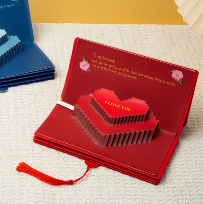 일상채움 생일 축하 멜로디 카드 현금 용돈 봉투, 1개, 레드